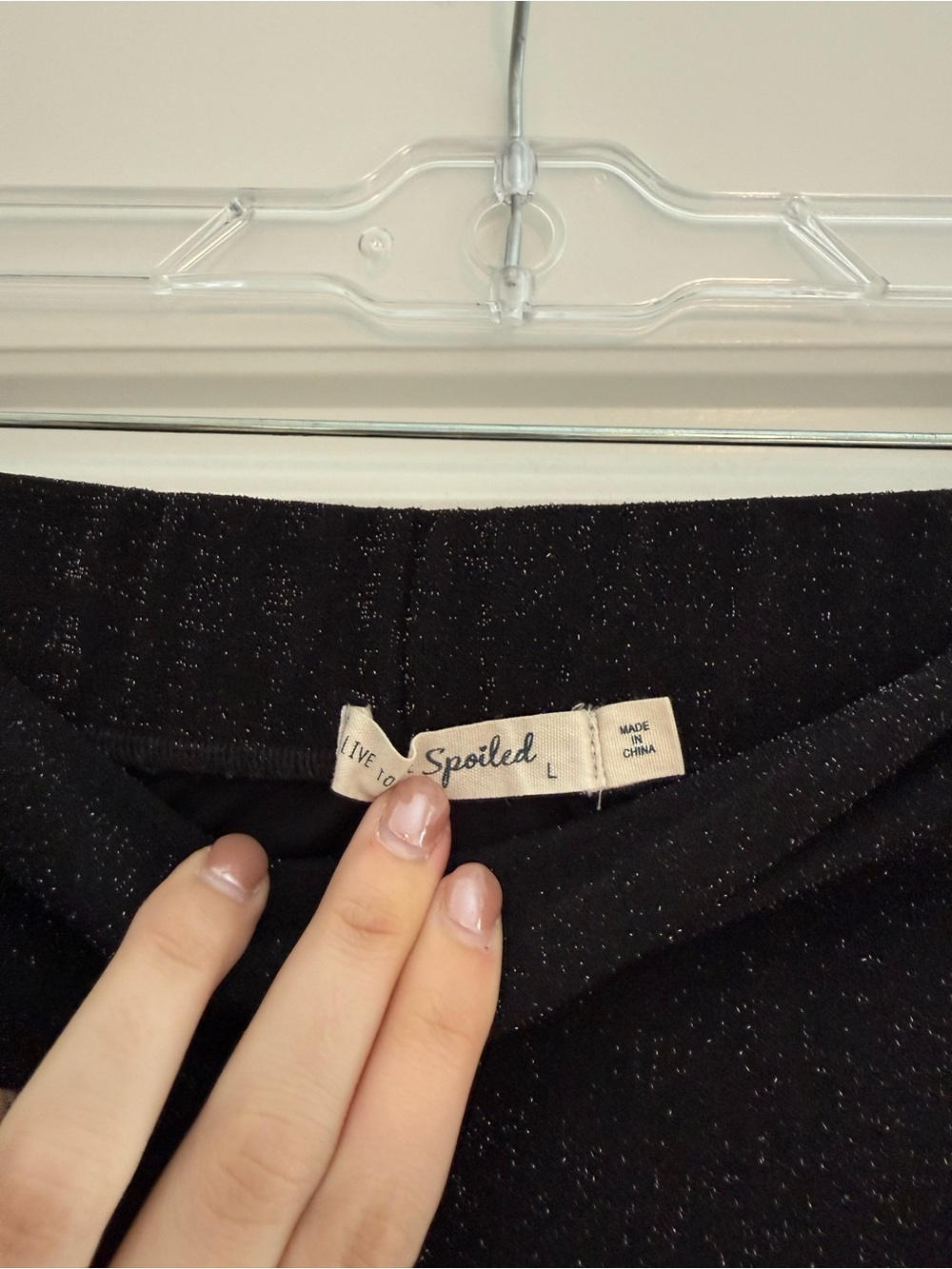 Black Sparkle Mini Skirt - Picture 2 of 5